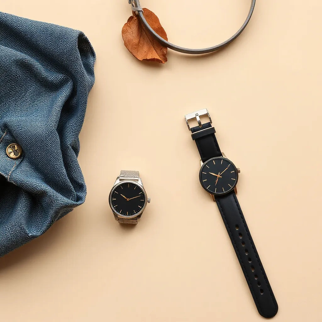 Adjustable fashion ring shown with a casual outfit styling setup on a neutral background