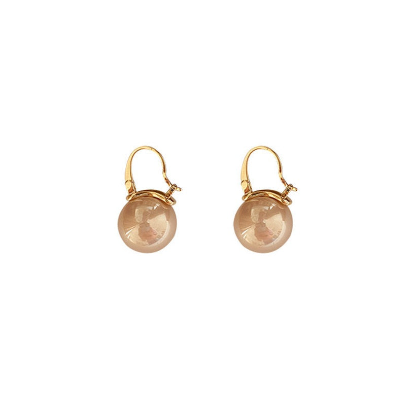 Pendientes grandes de perlas, pendientes coreanos con gancho para la oreja, pendientes de temperamento, joyería para las orejas