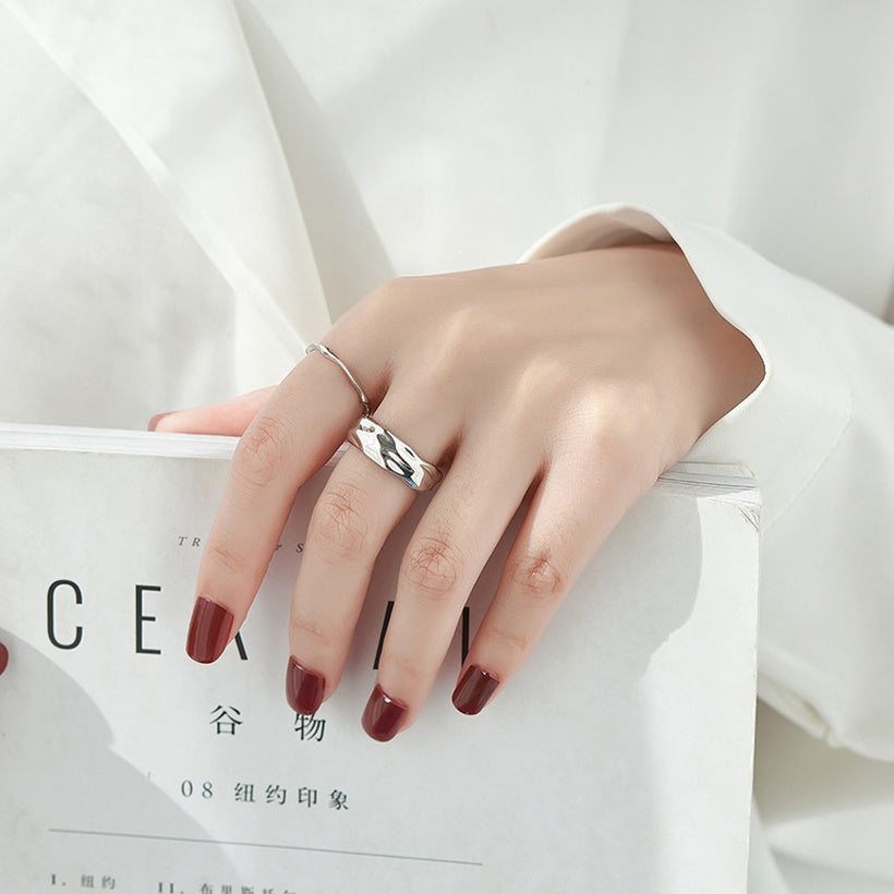 Anillo irregular irregular coreano de moda anillo abierto geométrico simple