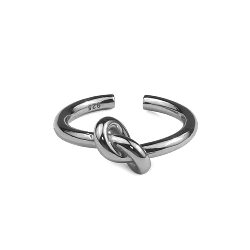 línea de diseño anillo anudado anillo abierto simple de moda