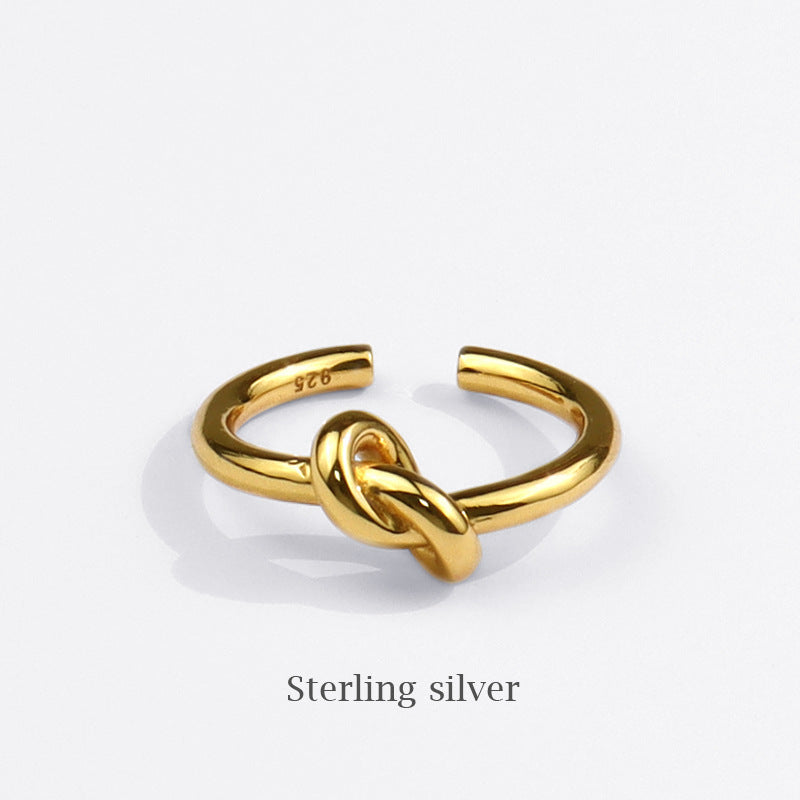 línea de diseño anillo anudado anillo abierto simple de moda