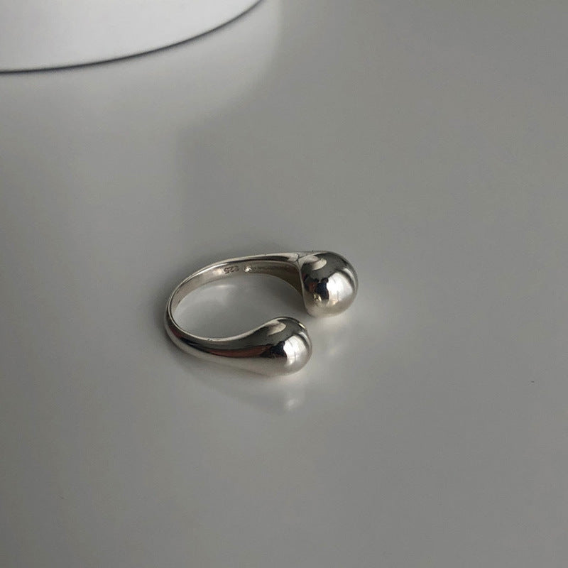 Nuevo anillo de moda europeo y americano diseño simple anillo de apertura de gota de agua al por mayor