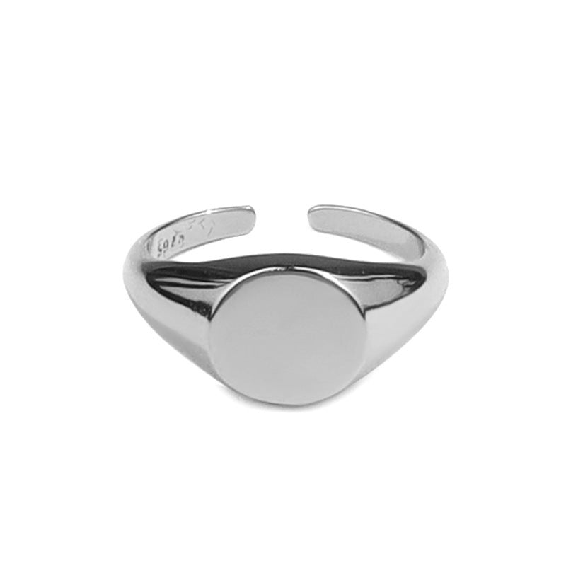 Moda nuevo temperamento de anillo de oro simple brillante ovalado versión coreana del anillo de ajuste de apertura