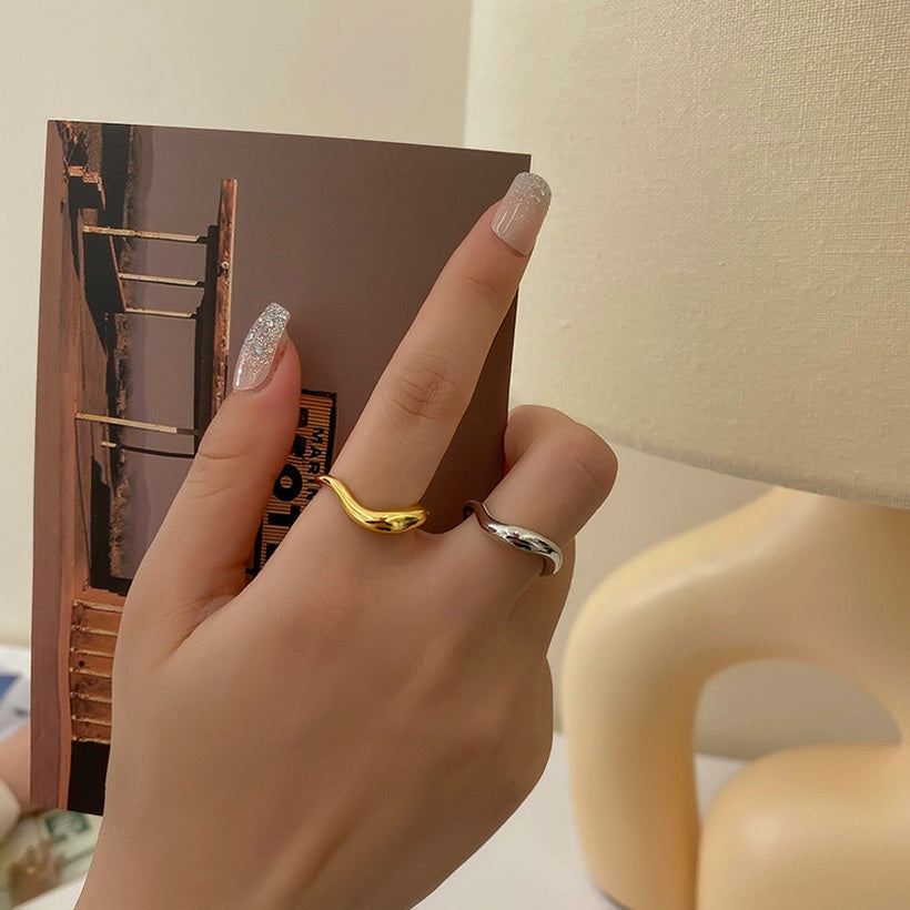 Nuevo anillo vegetariano irregular geométrico de estilo coreano anillo de dedo índice