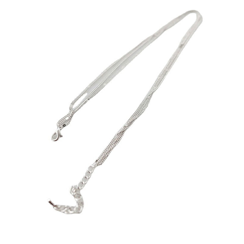 Collar simple de Corea del Sur, collar multicapa, temperamento de personalidad, cadena corta de clavícula