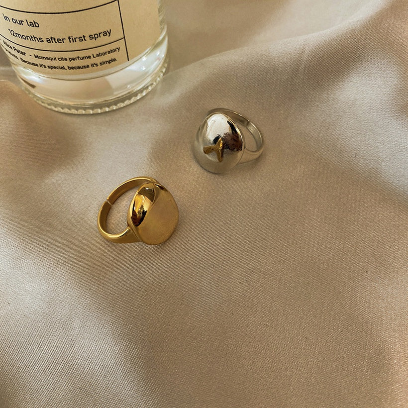 Anillo de dedo índice brillante estilo coreano 2021 nueva pulsera de anillo de apertura personalizada de moda Simple Oval Ins