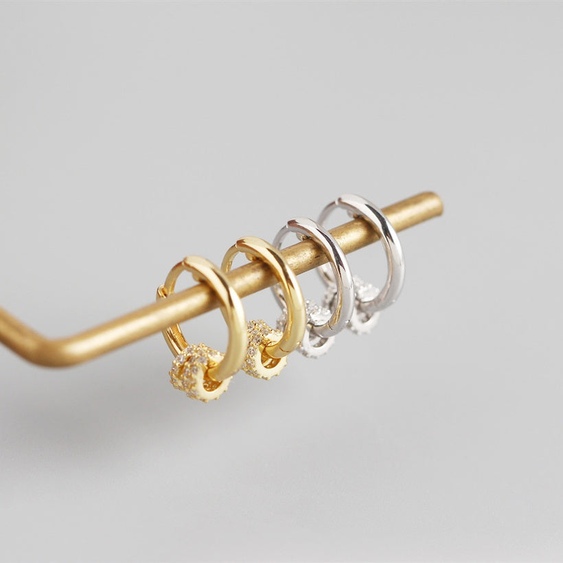 2021 nuevo estilo japonés y coreano ligero de lujo para mujeres DualWear actividad anillo de diamantes cuentas de transferencia temperamento oreja Clip pendientes para mujeres
