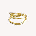 Anillo de línea multicapa de moda estilo coreano para mujer Ins Niche Normcore Bag Simple personalidad abierto índice dedo anillo de moda