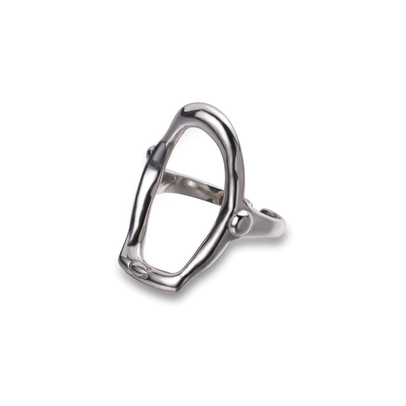 Anillo abierto hueco de moda de estilo universitario de estilo coreano al por mayor