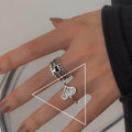 Anillo de corazón de amor abierto Mujer Diseño de interés especial Moda de lujo asequible Moda de temperamento de alto grado retro personalizada refinada
