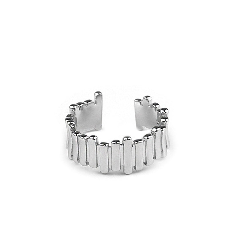 Estilo coreano Ins SpecialInterest diseño geométrico anillo moda líneas irregulares versátil intercambiable índice dedo anillo mujeres