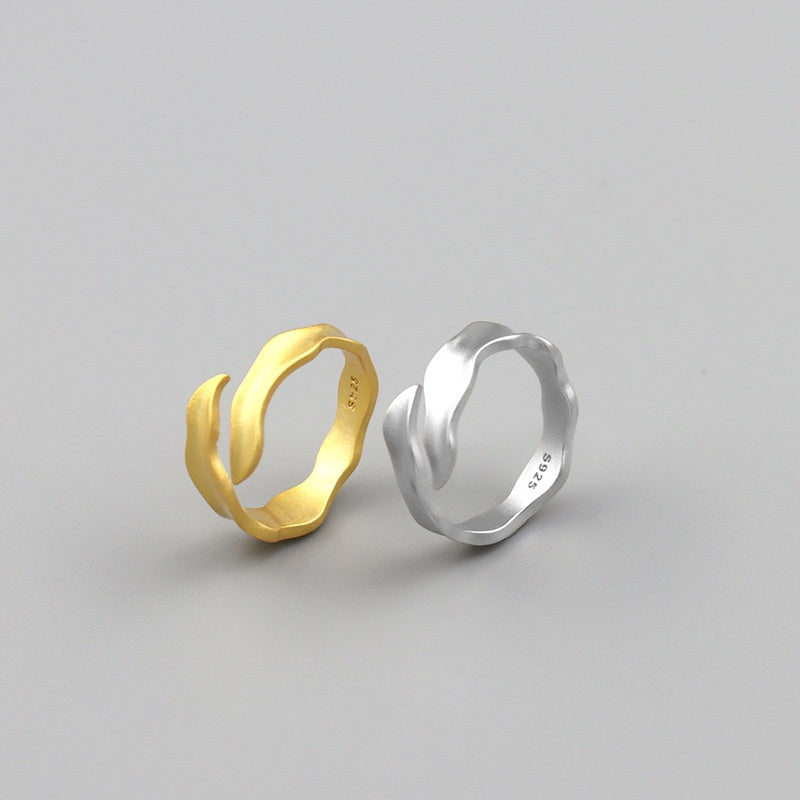 Anillo de nueva ola de estilo japonés y coreano para mujer, minimalista, creativo, para estudiantes, pareja, anillo de dedo índice, joyería de influencia en línea de tendencia