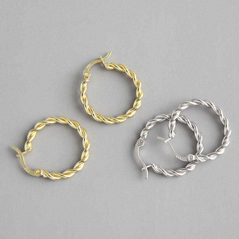 pendientes de giro simple pendientes de personalidad de moda hebilla de oreja