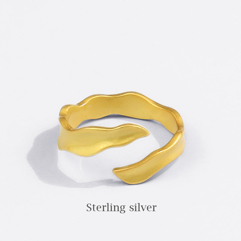 Anillo de nueva ola de estilo japonés y coreano para mujer, minimalista, creativo, para estudiantes, pareja, anillo de dedo índice, joyería de influencia en línea de tendencia