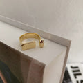 Anillo de apertura geométrica en forma de U simple anillo de dedo índice sexy de moda