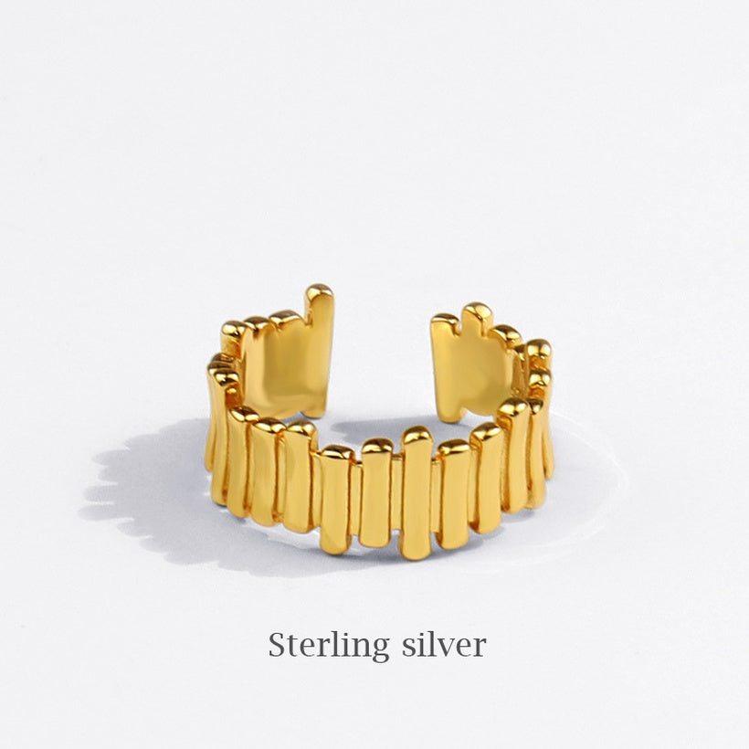Estilo coreano Ins SpecialInterest diseño geométrico anillo moda líneas irregulares versátil intercambiable índice dedo anillo mujeres