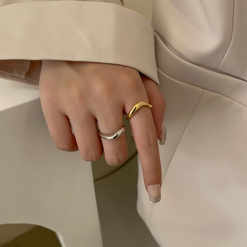 Nuevo anillo vegetariano irregular geométrico de estilo coreano anillo de dedo índice