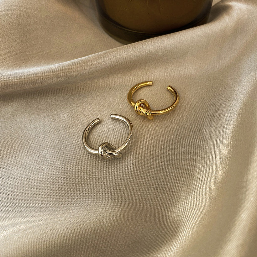 línea de diseño anillo anudado anillo abierto simple de moda