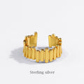 Estilo coreano Ins SpecialInterest diseño geométrico anillo moda líneas irregulares versátil intercambiable índice dedo anillo mujeres